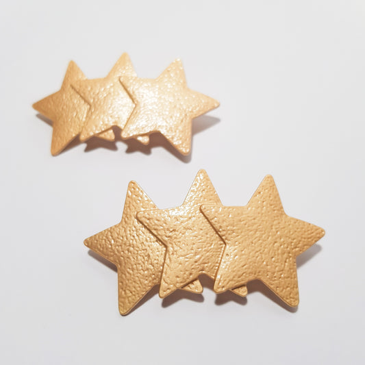 Gold star hair clips