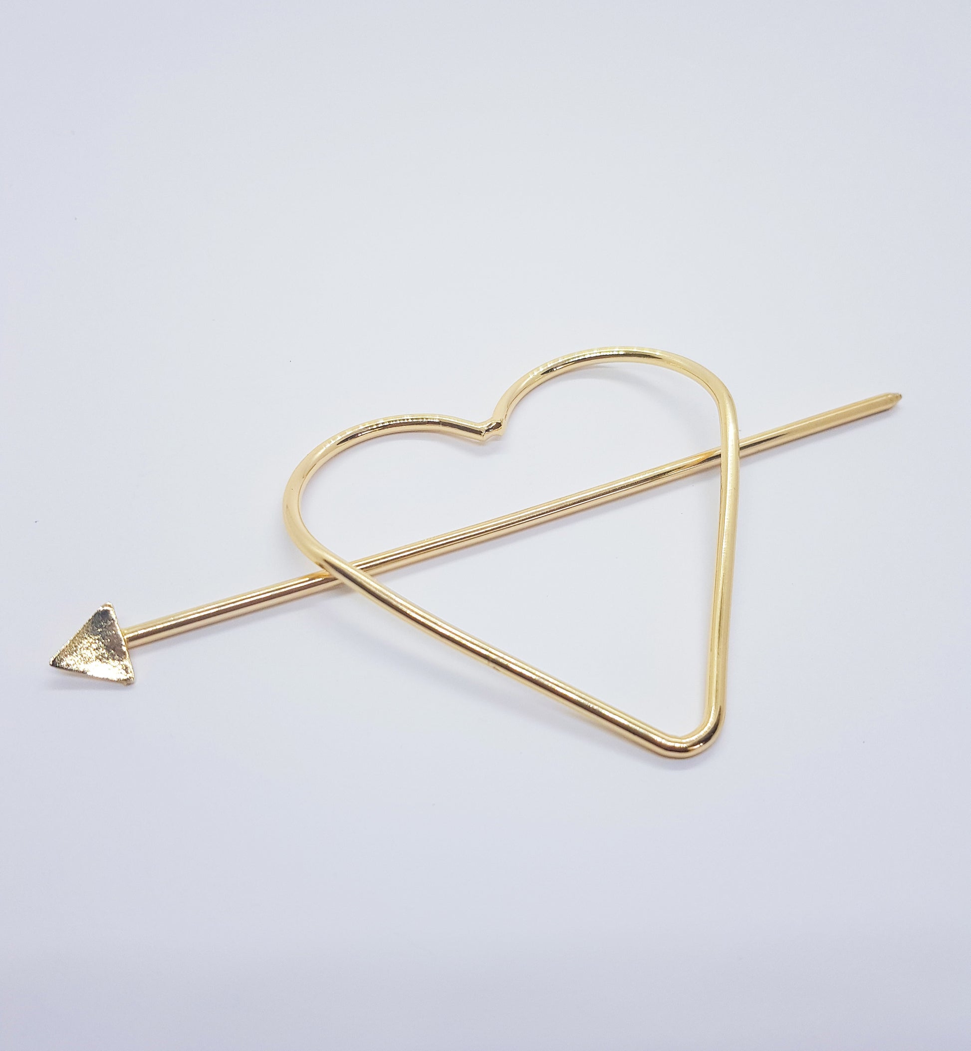 gold love heart hair accessories