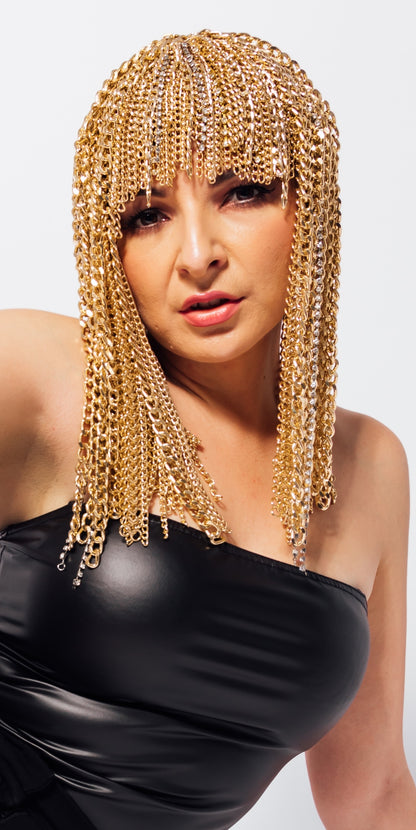 Mimi wearing chain wig. Reign by Vann Goldie.