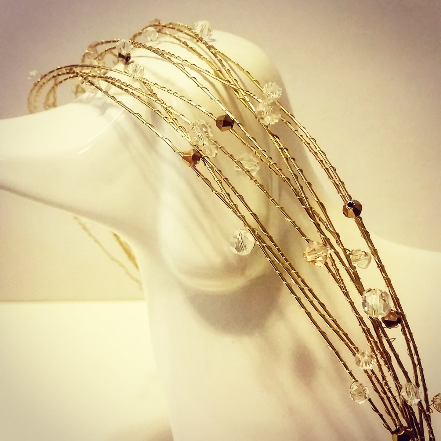 Swarovski Element Crystals and glass bead headpiece